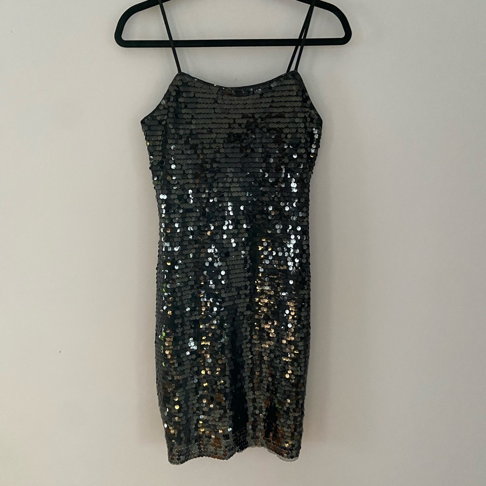 Black Sequin Dress